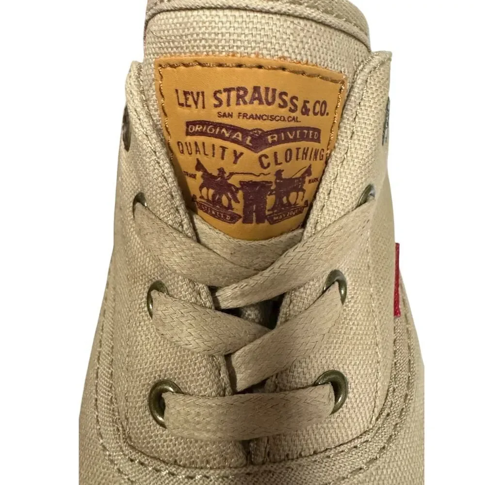 New Levi’s Khaki Tan Canvas Ethan CT CVS II 518480-11I Men’s Sneakers 9.5